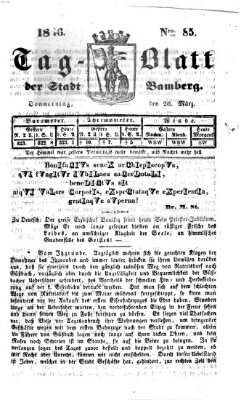 Tag-Blatt der Stadt Bamberg (Bamberger Tagblatt) Donnerstag 26. März 1846