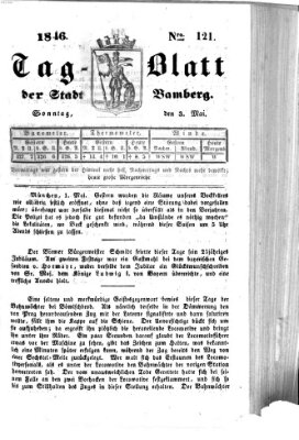 Tag-Blatt der Stadt Bamberg (Bamberger Tagblatt) Sonntag 3. Mai 1846