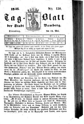 Tag-Blatt der Stadt Bamberg (Bamberger Tagblatt) Dienstag 12. Mai 1846