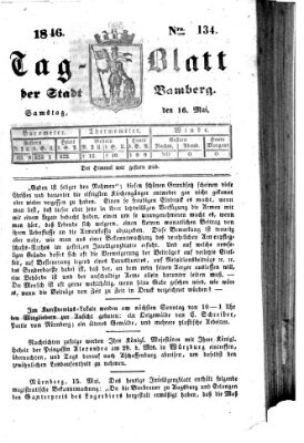 Tag-Blatt der Stadt Bamberg (Bamberger Tagblatt) Samstag 16. Mai 1846