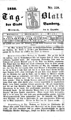 Tag-Blatt der Stadt Bamberg (Bamberger Tagblatt) Mittwoch 9. Dezember 1846