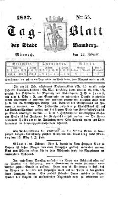 Tag-Blatt der Stadt Bamberg (Bamberger Tagblatt) Mittwoch 24. Februar 1847