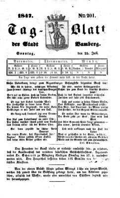 Tag-Blatt der Stadt Bamberg (Bamberger Tagblatt) Sonntag 25. Juli 1847