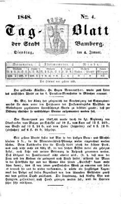 Tag-Blatt der Stadt Bamberg (Bamberger Tagblatt) Dienstag 4. Januar 1848