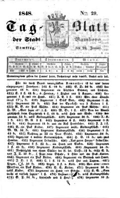 Tag-Blatt der Stadt Bamberg (Bamberger Tagblatt) Samstag 29. Januar 1848