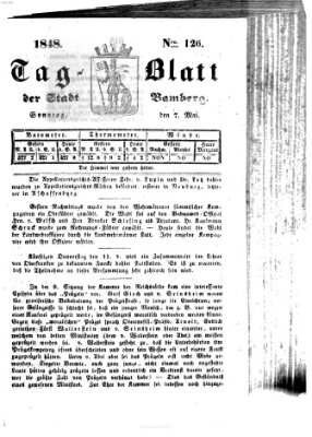 Tag-Blatt der Stadt Bamberg (Bamberger Tagblatt) Sonntag 7. Mai 1848