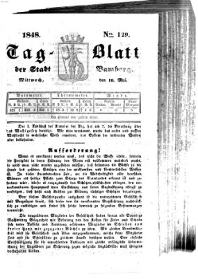 Tag-Blatt der Stadt Bamberg (Bamberger Tagblatt) Mittwoch 10. Mai 1848