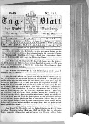 Tag-Blatt der Stadt Bamberg (Bamberger Tagblatt) Dienstag 23. Mai 1848