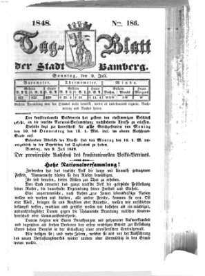 Tag-Blatt der Stadt Bamberg (Bamberger Tagblatt) Sonntag 9. Juli 1848