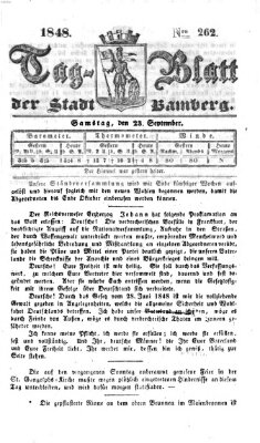 Tag-Blatt der Stadt Bamberg (Bamberger Tagblatt) Samstag 23. September 1848