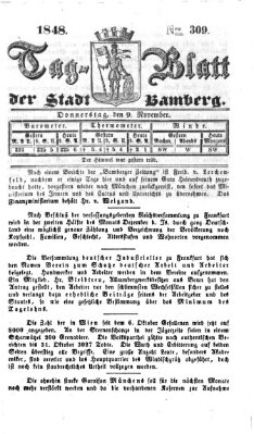 Tag-Blatt der Stadt Bamberg (Bamberger Tagblatt) Donnerstag 9. November 1848