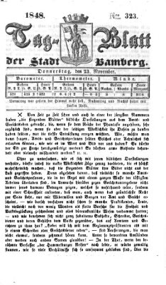 Tag-Blatt der Stadt Bamberg (Bamberger Tagblatt) Donnerstag 23. November 1848