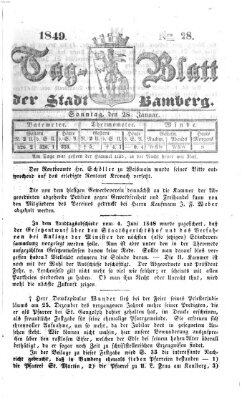 Tag-Blatt der Stadt Bamberg (Bamberger Tagblatt) Sonntag 28. Januar 1849