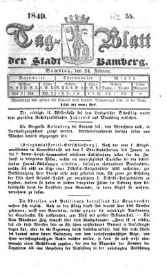 Tag-Blatt der Stadt Bamberg (Bamberger Tagblatt) Samstag 24. Februar 1849