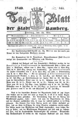 Tag-Blatt der Stadt Bamberg (Bamberger Tagblatt) Freitag 25. Mai 1849