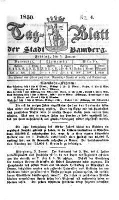 Tag-Blatt der Stadt Bamberg (Bamberger Tagblatt) Freitag 4. Januar 1850