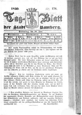 Tag-Blatt der Stadt Bamberg (Bamberger Tagblatt) Sonntag 30. Juni 1850