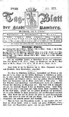 Tag-Blatt der Stadt Bamberg (Bamberger Tagblatt) Mittwoch 9. Oktober 1850