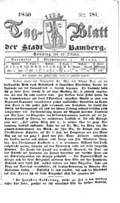 Tag-Blatt der Stadt Bamberg (Bamberger Tagblatt) Sonntag 13. Oktober 1850