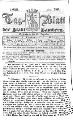 Tag-Blatt der Stadt Bamberg (Bamberger Tagblatt) Sonntag 29. Dezember 1850