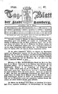 Tag-Blatt der Stadt Bamberg (Bamberger Tagblatt) Samstag 8. März 1851