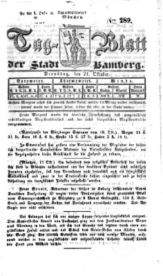 Tag-Blatt der Stadt Bamberg (Bamberger Tagblatt) Dienstag 21. Oktober 1851