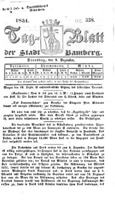 Tag-Blatt der Stadt Bamberg (Bamberger Tagblatt) Dienstag 9. Dezember 1851