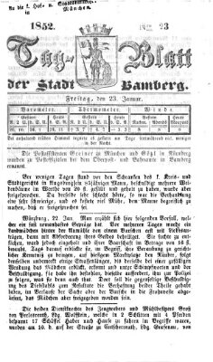 Tag-Blatt der Stadt Bamberg (Bamberger Tagblatt) Freitag 23. Januar 1852