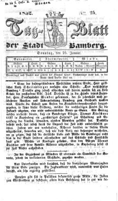 Tag-Blatt der Stadt Bamberg (Bamberger Tagblatt) Sonntag 25. Januar 1852
