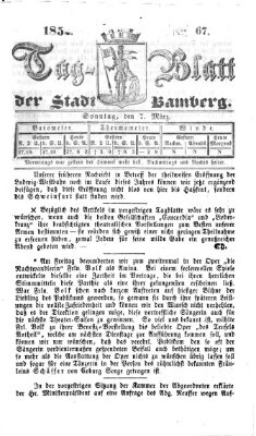 Tag-Blatt der Stadt Bamberg (Bamberger Tagblatt) Sonntag 7. März 1852