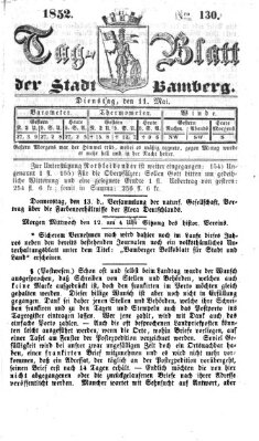 Tag-Blatt der Stadt Bamberg (Bamberger Tagblatt) Dienstag 11. Mai 1852