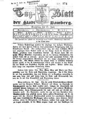 Tag-Blatt der Stadt Bamberg (Bamberger Tagblatt) Sonntag 27. Juni 1852
