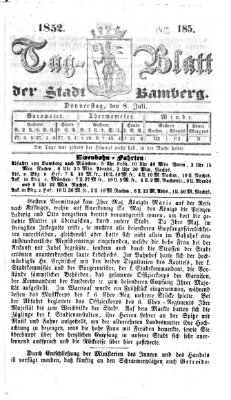 Tag-Blatt der Stadt Bamberg (Bamberger Tagblatt) Donnerstag 8. Juli 1852