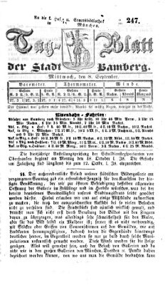 Tag-Blatt der Stadt Bamberg (Bamberger Tagblatt) Mittwoch 8. September 1852