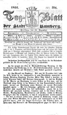 Tag-Blatt der Stadt Bamberg (Bamberger Tagblatt) Freitag 24. Dezember 1852