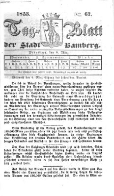Tag-Blatt der Stadt Bamberg (Bamberger Tagblatt) Dienstag 8. März 1853