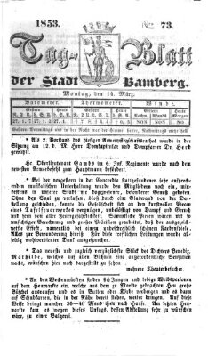 Tag-Blatt der Stadt Bamberg (Bamberger Tagblatt) Montag 14. März 1853