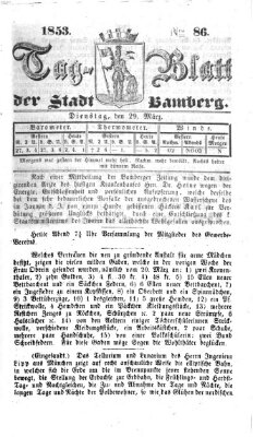 Tag-Blatt der Stadt Bamberg (Bamberger Tagblatt) Dienstag 29. März 1853