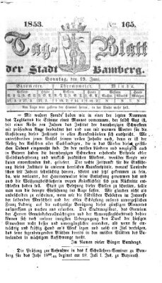 Tag-Blatt der Stadt Bamberg (Bamberger Tagblatt) Sonntag 19. Juni 1853