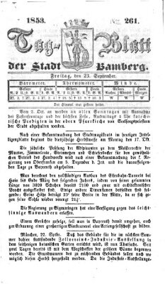 Tag-Blatt der Stadt Bamberg (Bamberger Tagblatt) Freitag 23. September 1853