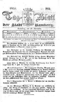 Tag-Blatt der Stadt Bamberg (Bamberger Tagblatt) Samstag 26. November 1853