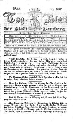 Tag-Blatt der Stadt Bamberg (Bamberger Tagblatt) Donnerstag 8. Dezember 1853