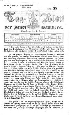 Tag-Blatt der Stadt Bamberg (Bamberger Tagblatt) Samstag 4. Februar 1854