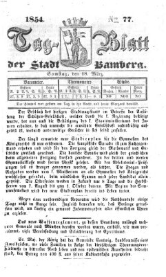 Tag-Blatt der Stadt Bamberg (Bamberger Tagblatt) Samstag 18. März 1854
