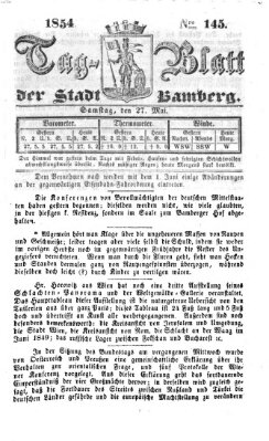 Tag-Blatt der Stadt Bamberg (Bamberger Tagblatt) Samstag 27. Mai 1854
