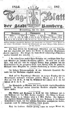 Tag-Blatt der Stadt Bamberg (Bamberger Tagblatt) Dienstag 11. Juli 1854