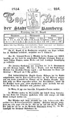 Tag-Blatt der Stadt Bamberg (Bamberger Tagblatt) Sonntag 27. August 1854