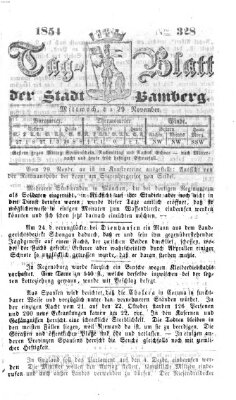 Tag-Blatt der Stadt Bamberg (Bamberger Tagblatt) Mittwoch 29. November 1854