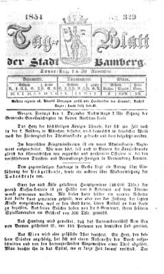 Tag-Blatt der Stadt Bamberg (Bamberger Tagblatt) Donnerstag 30. November 1854