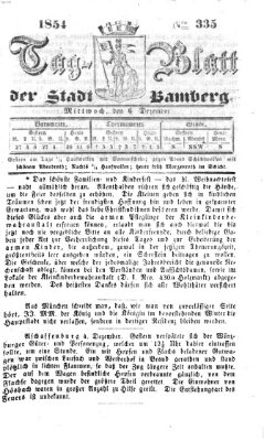Tag-Blatt der Stadt Bamberg (Bamberger Tagblatt) Mittwoch 6. Dezember 1854